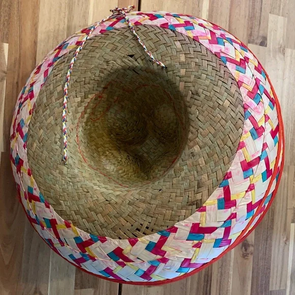 Mexican Straw Colored Edge Sombrero| NWT - Picture 3 of 7